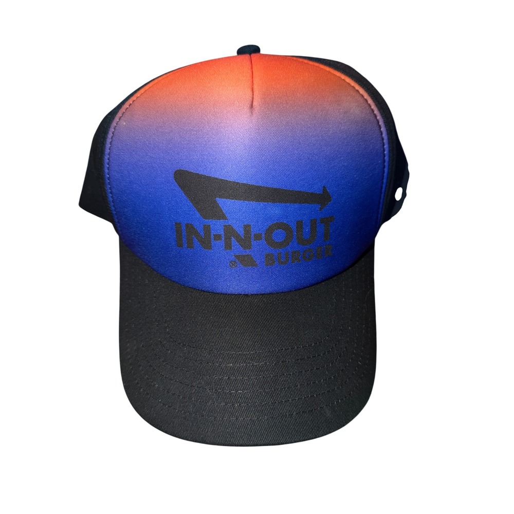 In-N-Out Burger‎ 75th Anniversary Hat Sunset Gradient Snapback Black Trucker Cap